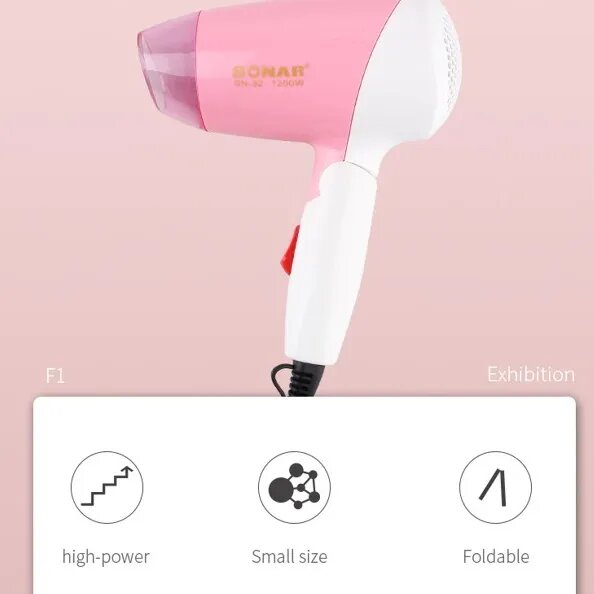 Sèche-cheveux pliable 1200W