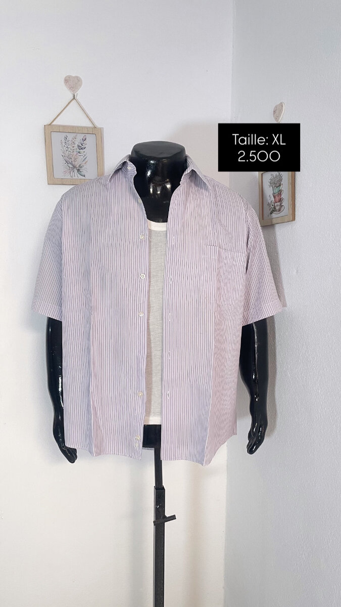 Chemise rayée homme XL