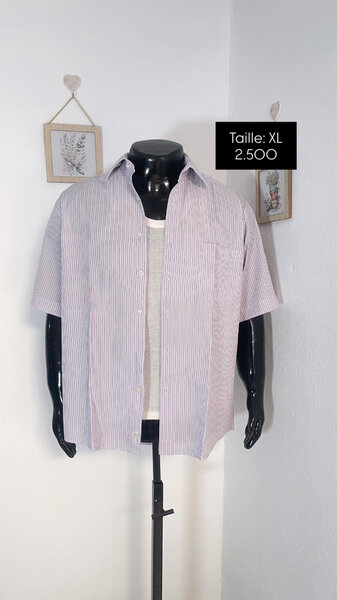 Chemise rayée homme XL