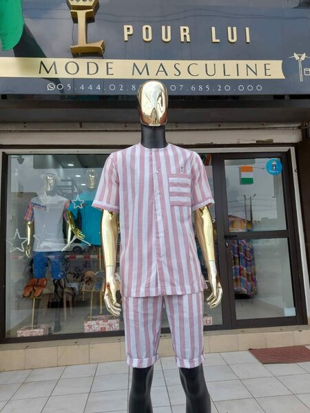 Ensemble : chemise + short, lin 