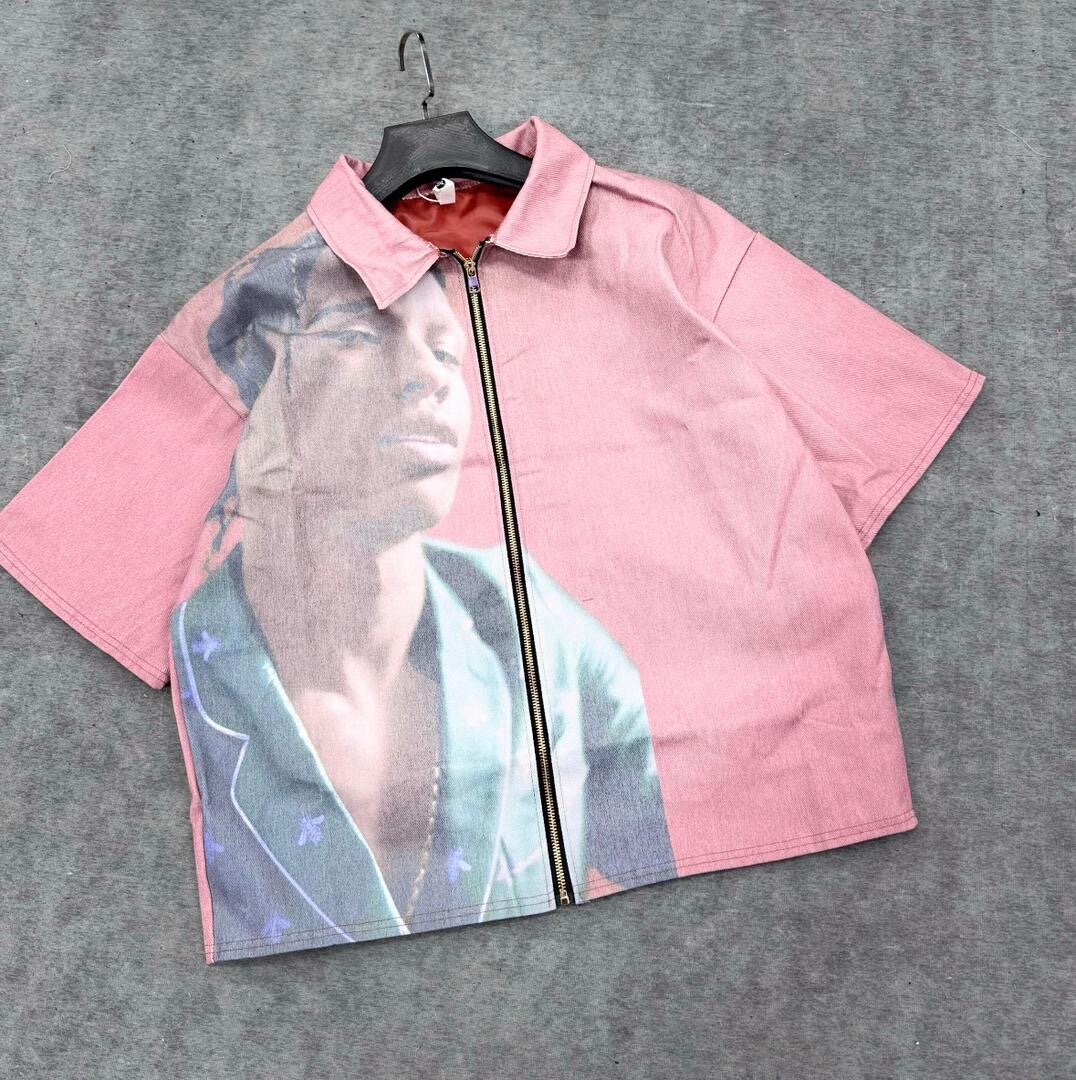 Chemise à imprimé artistique