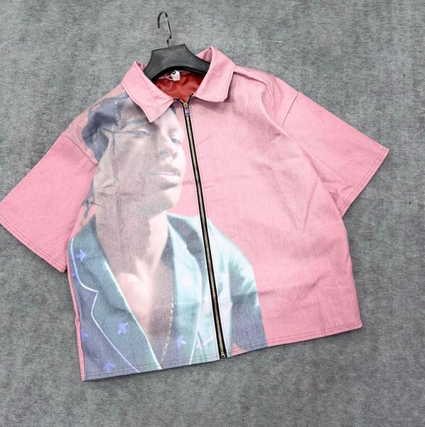 Chemise à imprimé artistique