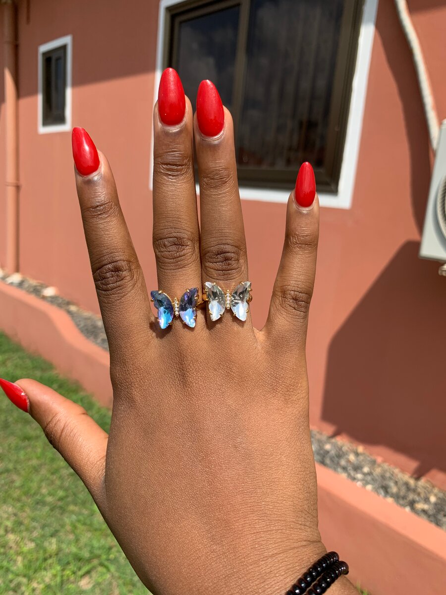 Bagues Papillon en Cristal