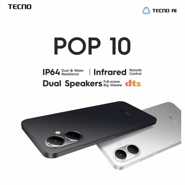 Tecno POP 10 -64gb 3+3ram