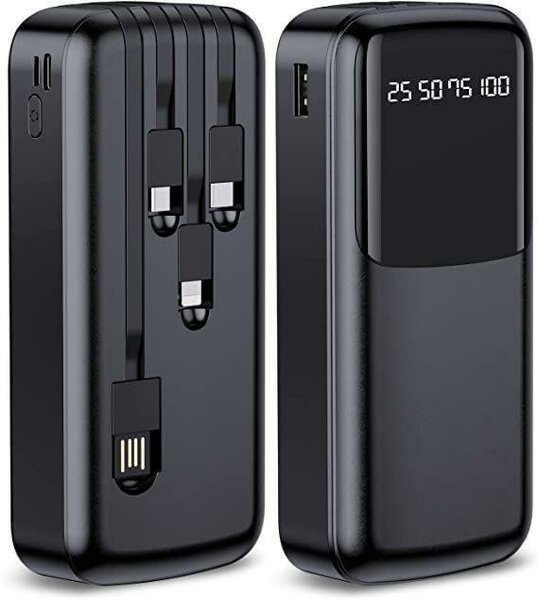 Batterie externe avec câbles intégrés