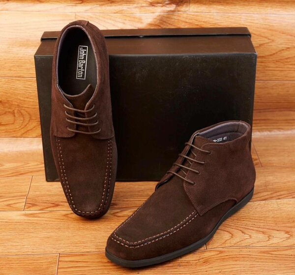 Chaussures homme en cuir marron