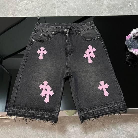 Shorts en jean style gothique