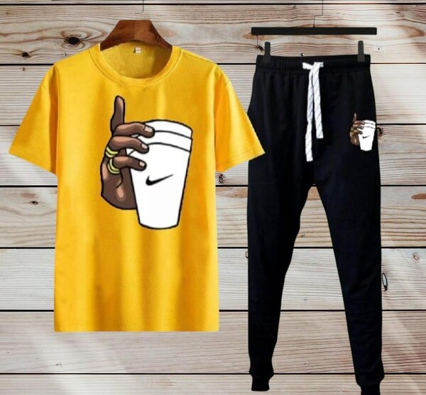Two piece men track suit polyester