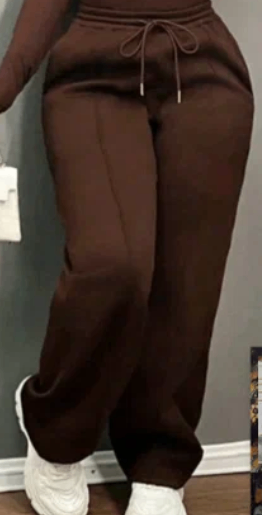 Pantalon jogger marron femme