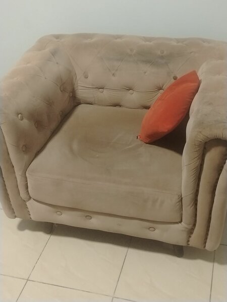 Fauteuil velours élégant