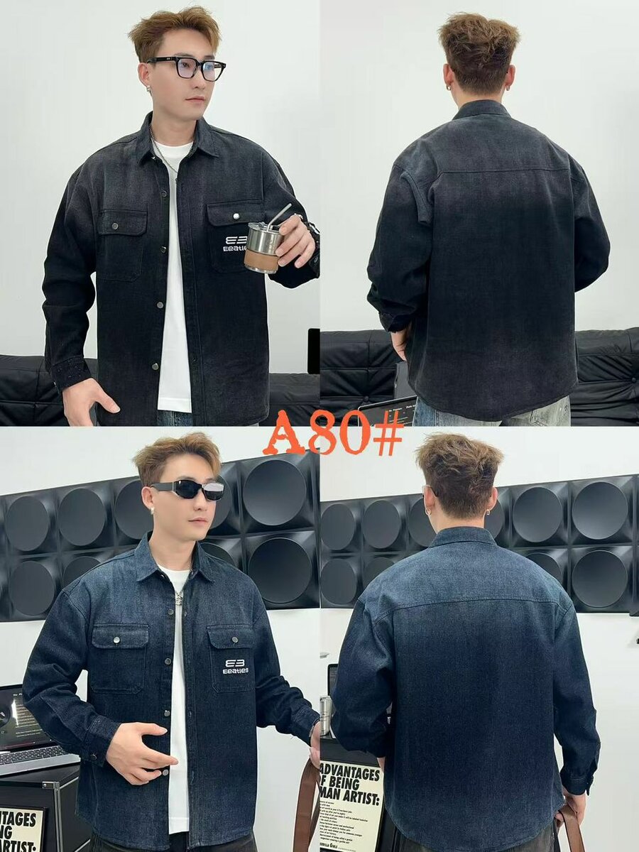 Veste en denim imprimée mode