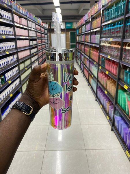 Gobelet Holographique avec Paille