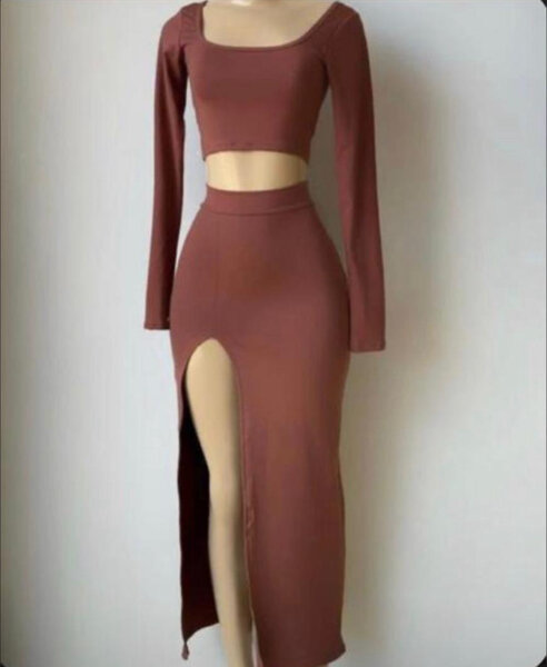 Ensemble Jupe Fente Élégante