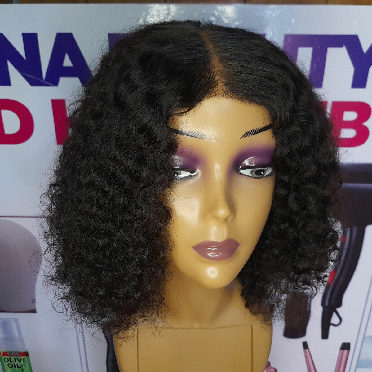 Pixie curls with hand tied closure wig cap