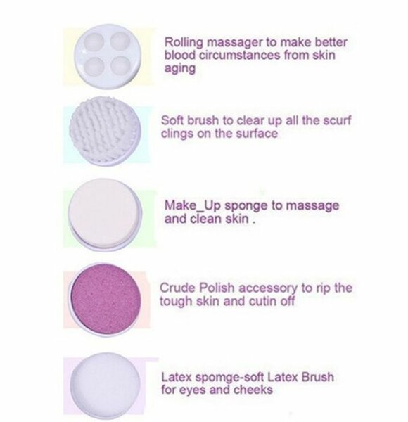 5 en 1 brosse électrique nettoyante