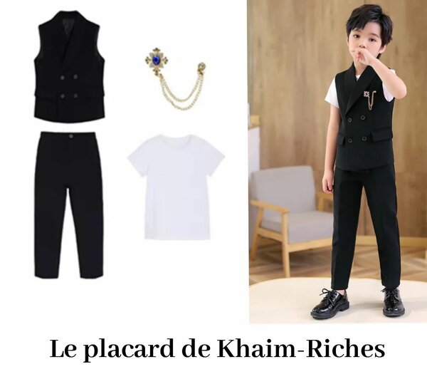 Ensemble élégant garçon noir