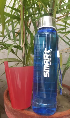 plastic water bottle with 1 plastic straw glass for free