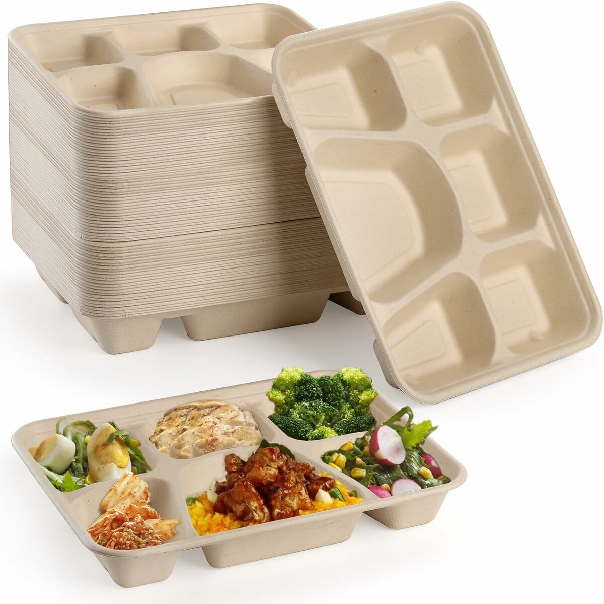 Plateaux Compartimentés Biodégradables