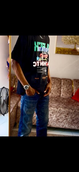 T-shirt noir imprimé tendance