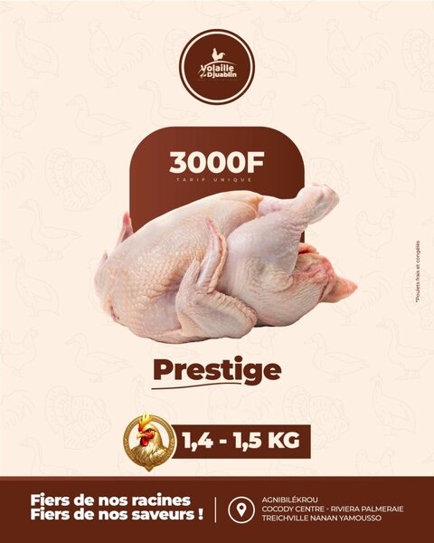 Poulet frais entier 1,1 kg