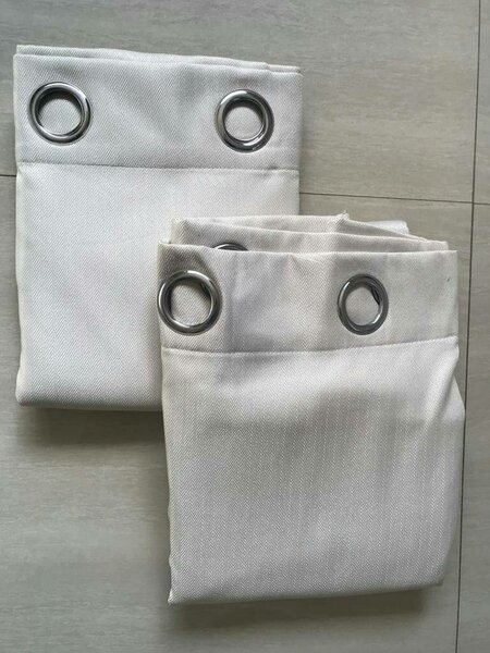 2 drops of curtains light gray