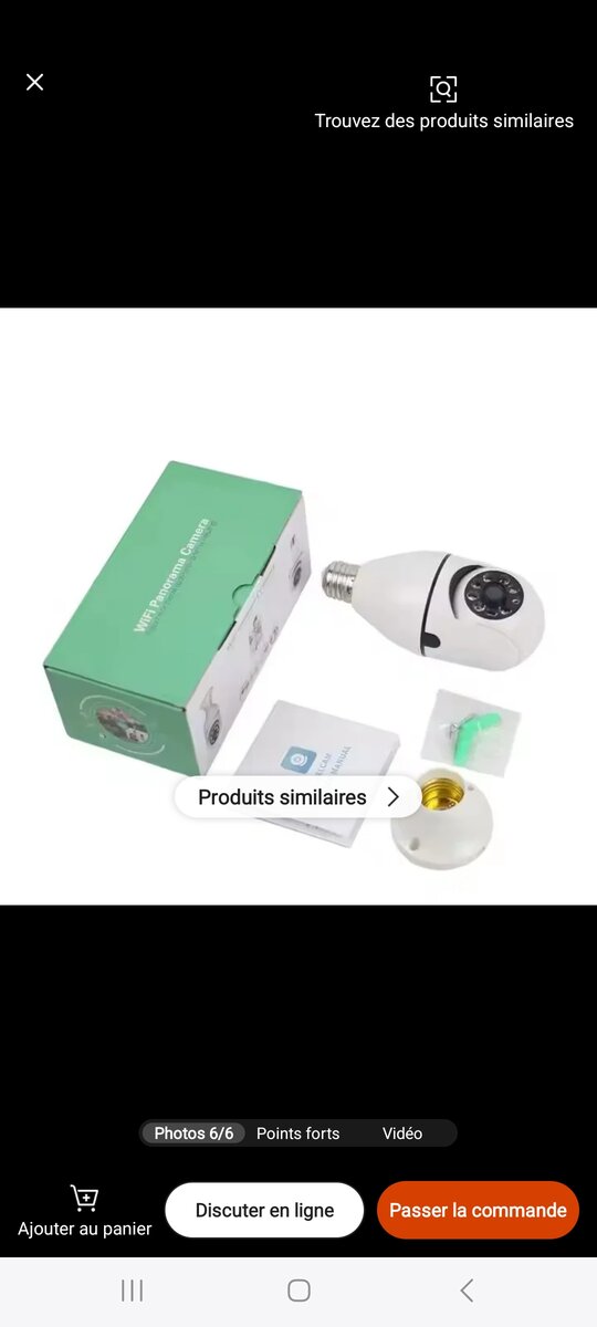 Caméra de Surveillance 360° WiFi