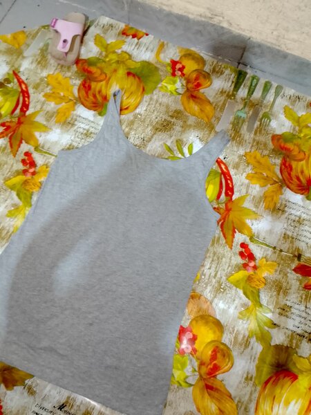 Débardeur gris en coton