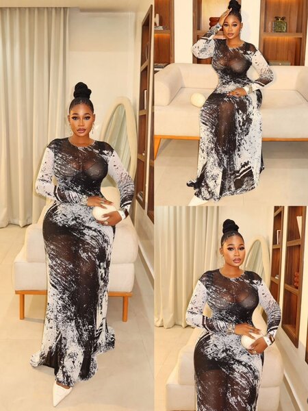 Robe Longue Transparente Élégante