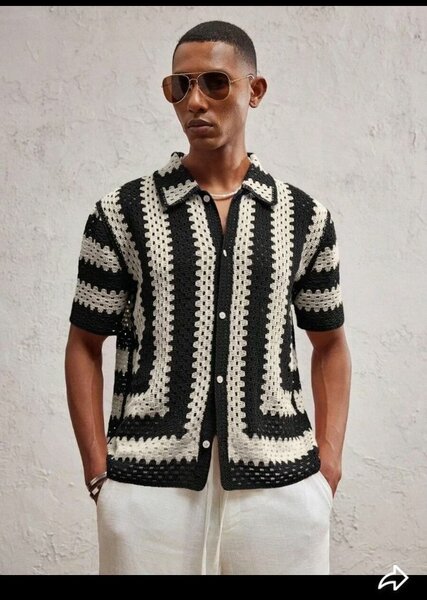 Chemise en crochet pour hommes