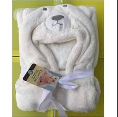 Couverture bébé à capuche d'ours Carter Love