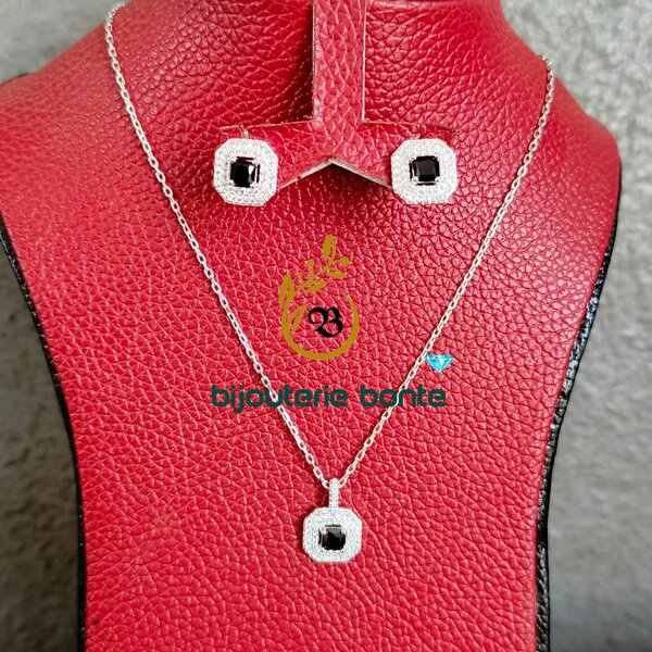 Parure Collier et Boucles Argent