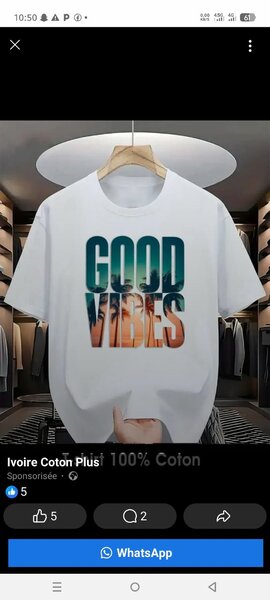 T-shirt en coton "Good Vibes"