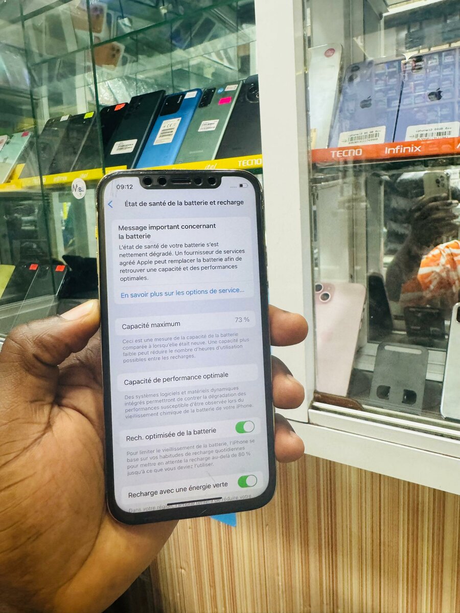 12 pro 128Go  Message écran