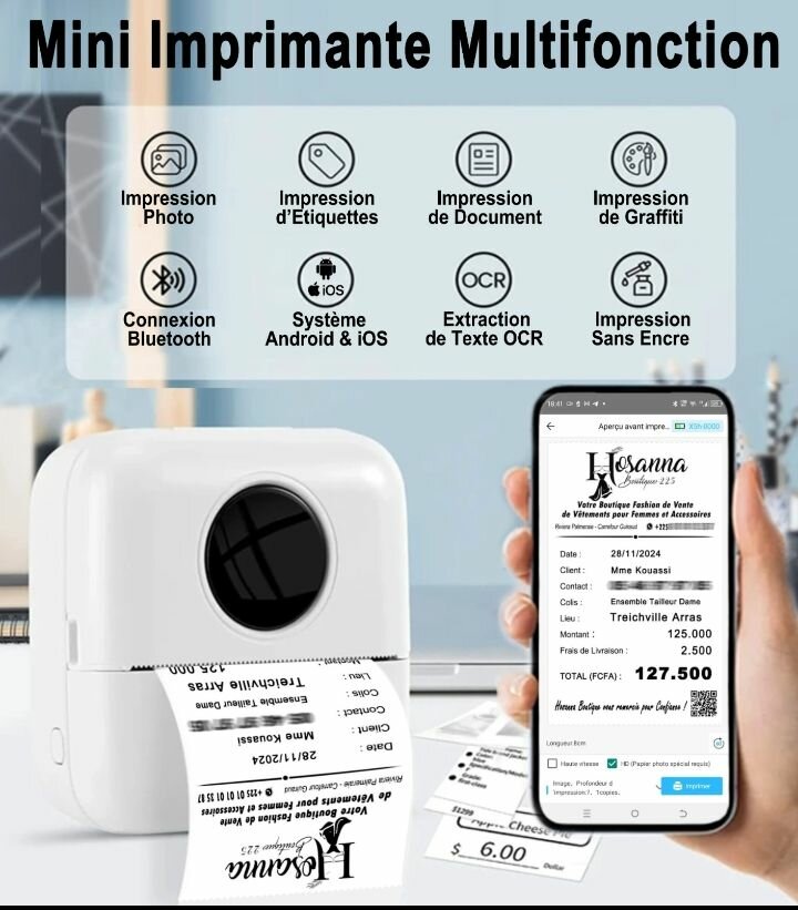 Mini Imprimante Multifonction