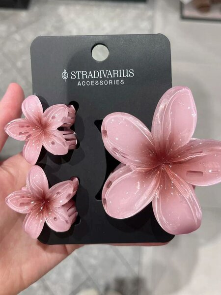 Barrettes fleurs colorées