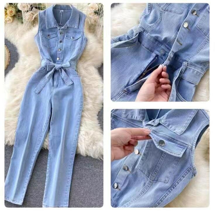 Combinaison en jeans pour femme
