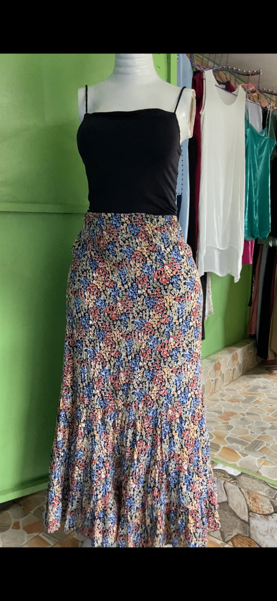 Jupe longue fleurie femme