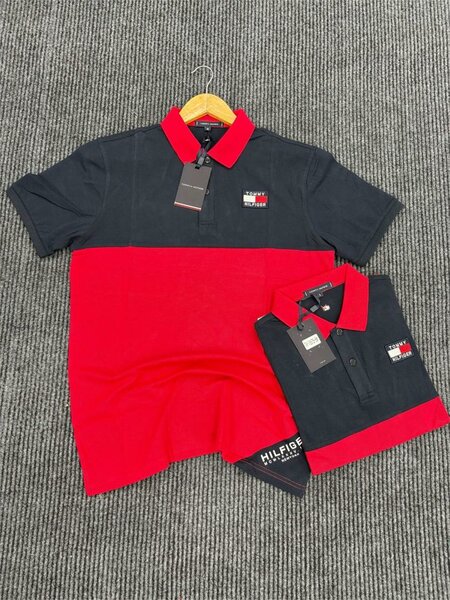 Polo bicolore pour hommes