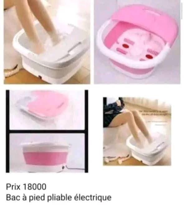 Bac à pied pliable électrique