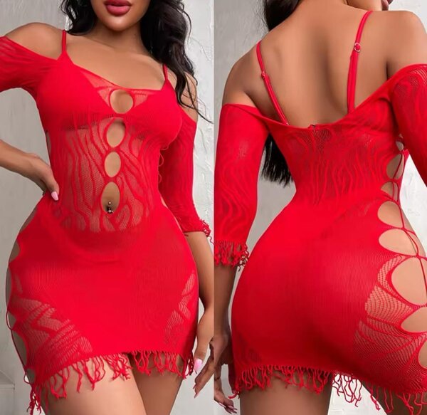 Ensemble Sensuel en Dentelle Rouge