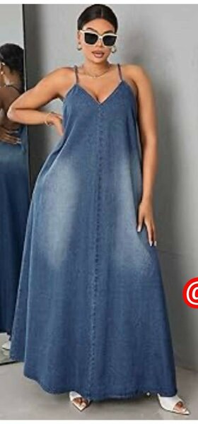 Strapless jeans straight dress