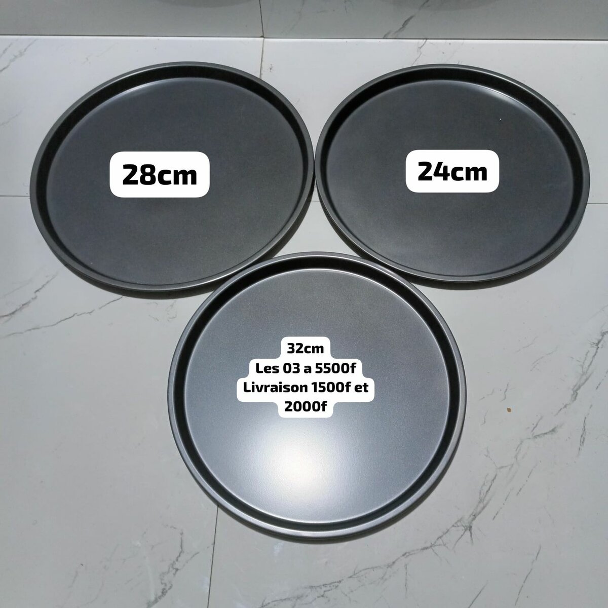 Lot 3 Moules à Pizza