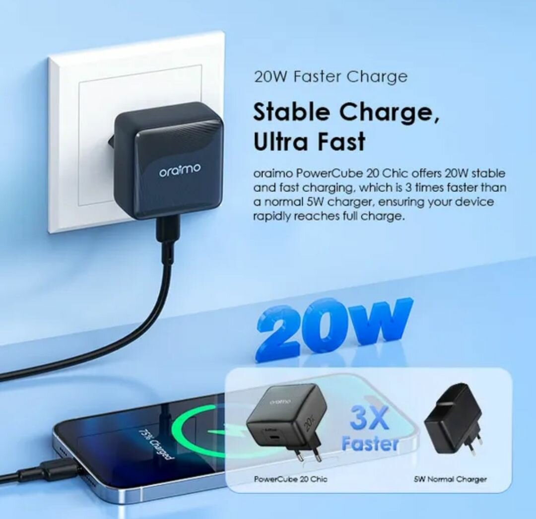 Chargeur Oraimo 20W USB-C