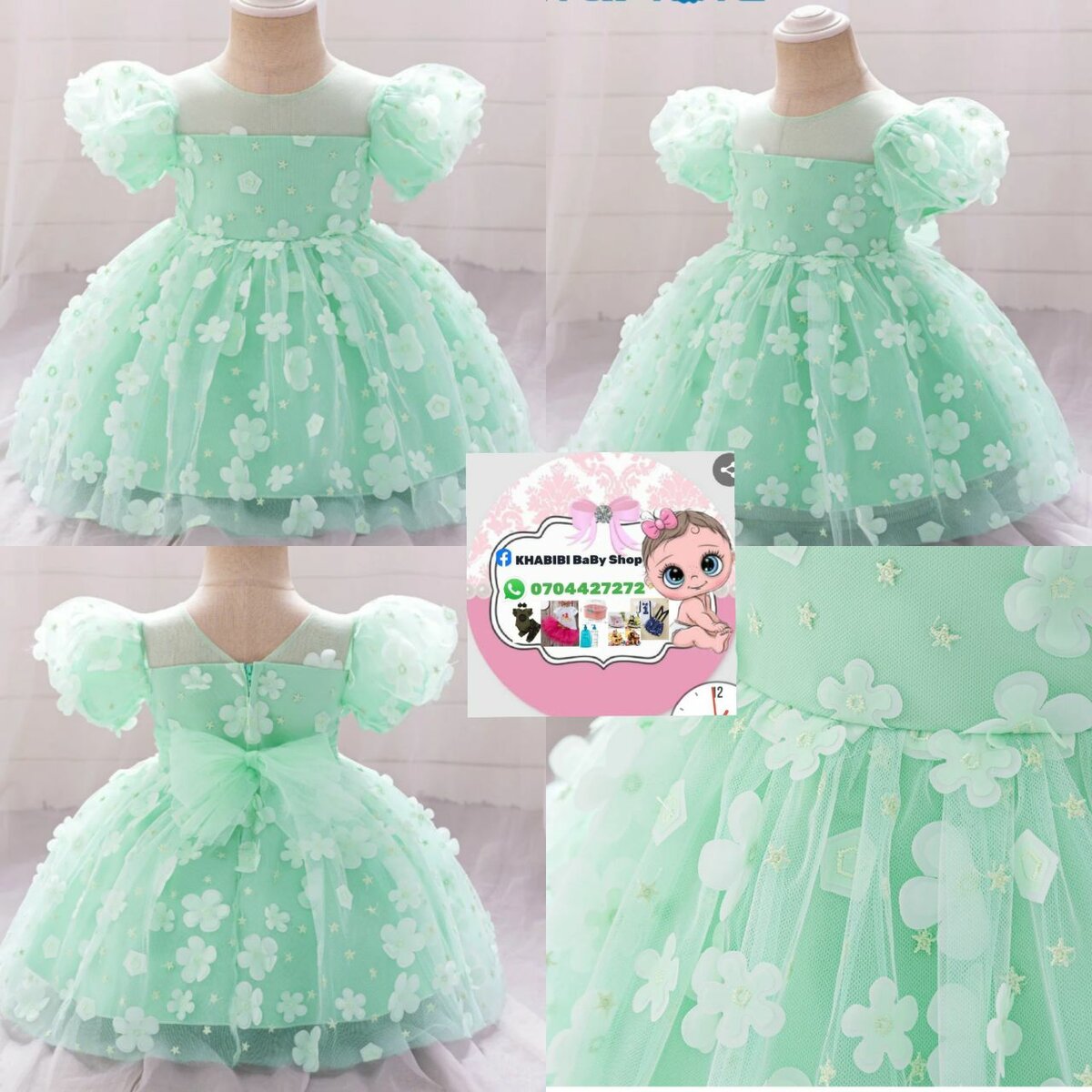 Robe de Fête Verte Enfant