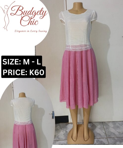 Chic women's dress color pink size: m-l