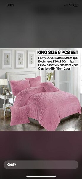 Fluffy duvet set