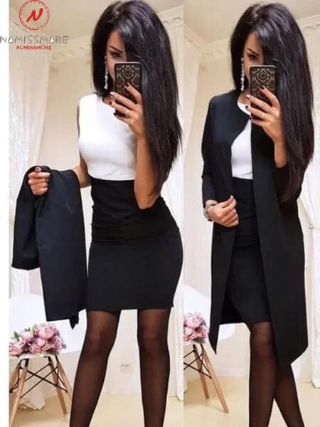Black two-piece suit
