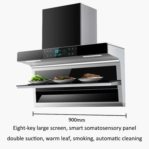 90cm double suction range hood