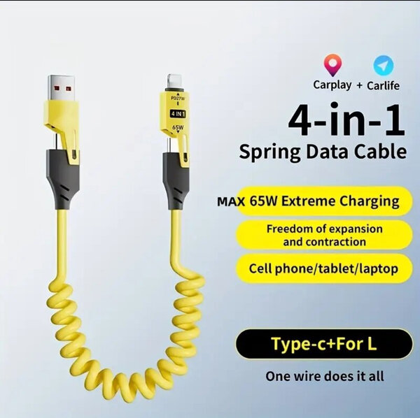 4-in-1 Spring Data Cable