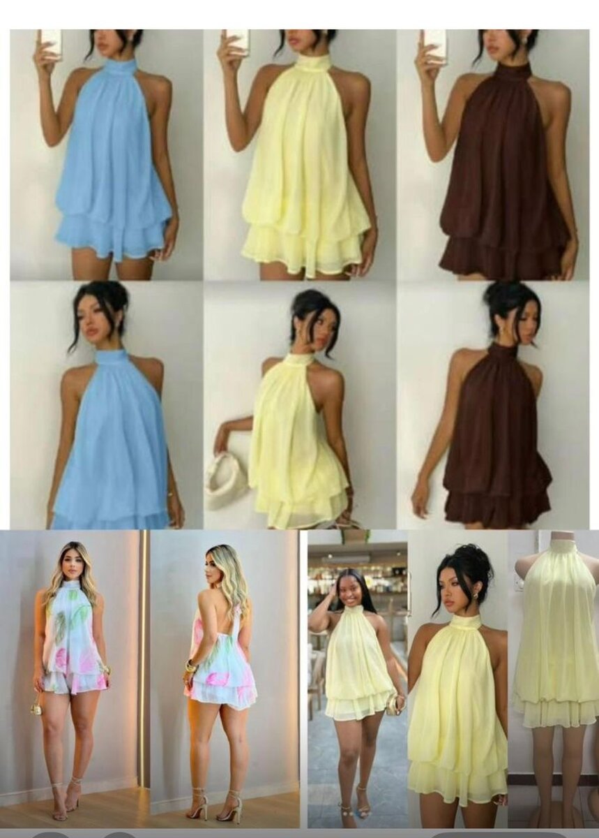 Robe bleue élégante fluide